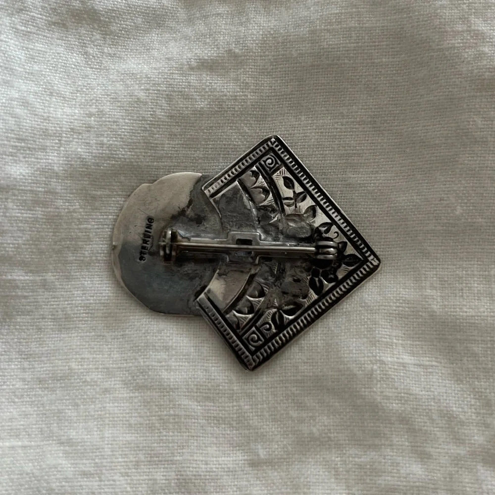 Sterling Silver Ancient Greek Cameo Brooch Pin